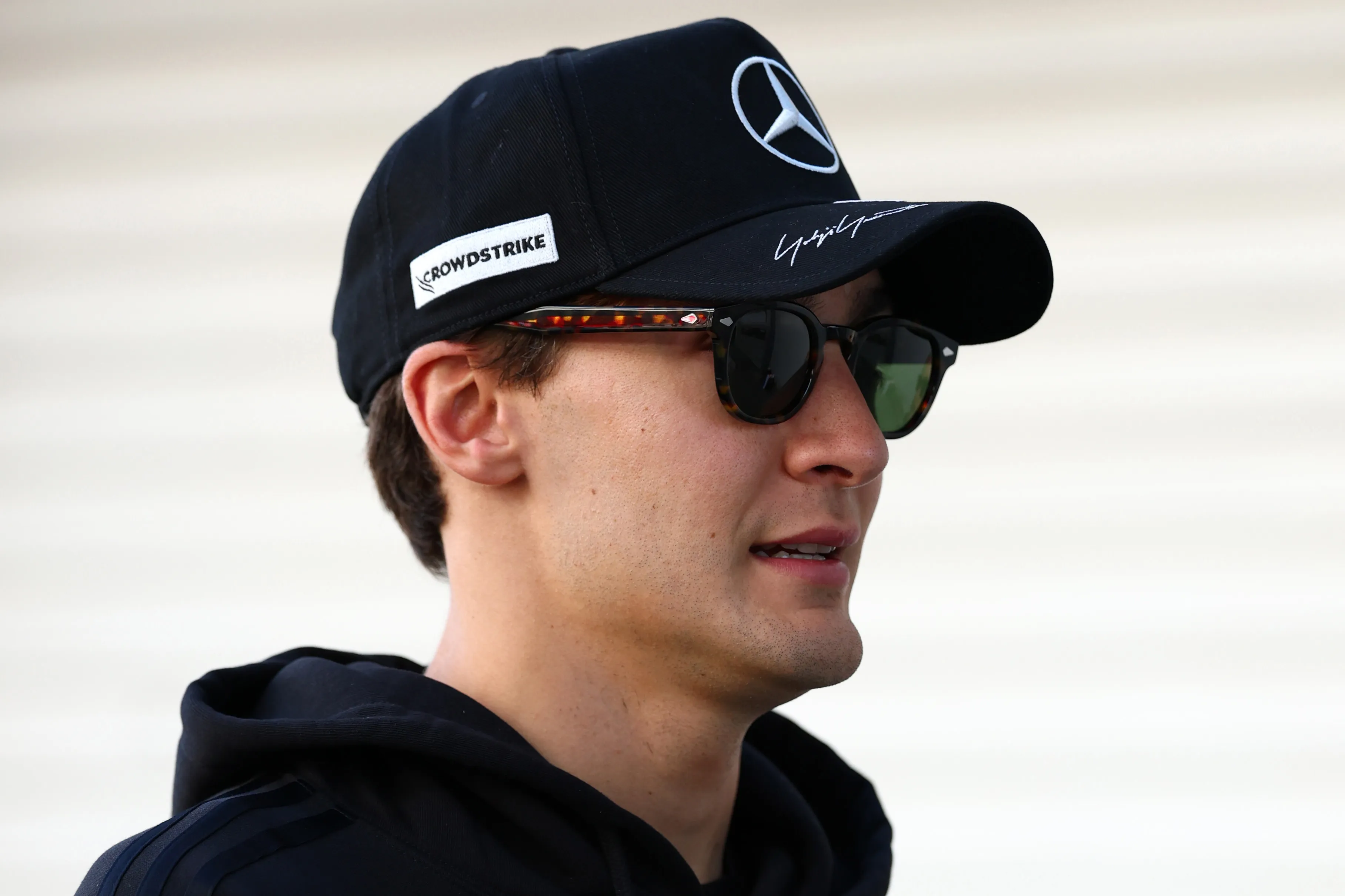 George Russell en su llegada al GP de Japón 2026 (GETTY IMAGES)