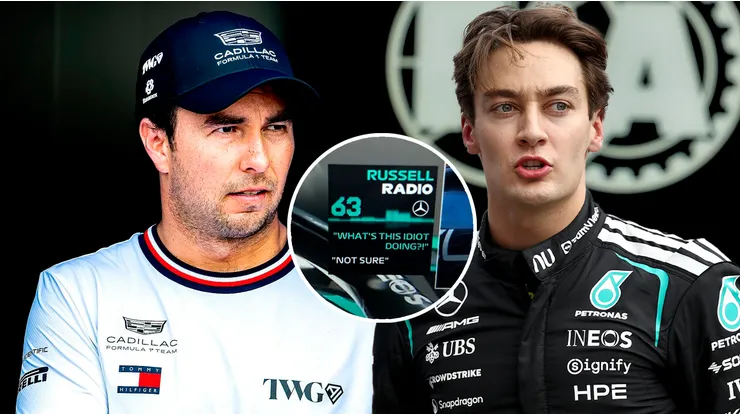 Checo Pérez fue insultado por George Russell en el GP de Japón