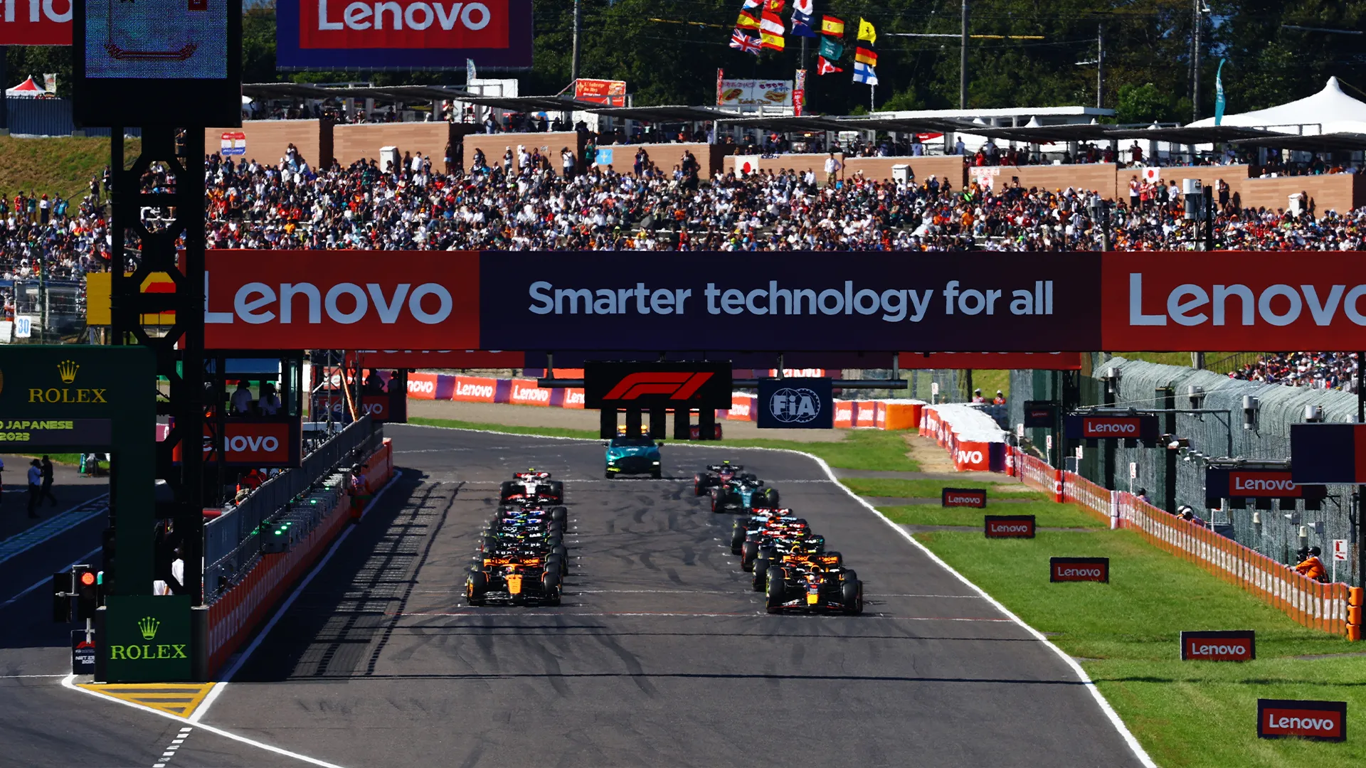 Parrilla de salida del circuito de Suzuka (GETTY IMAGES)