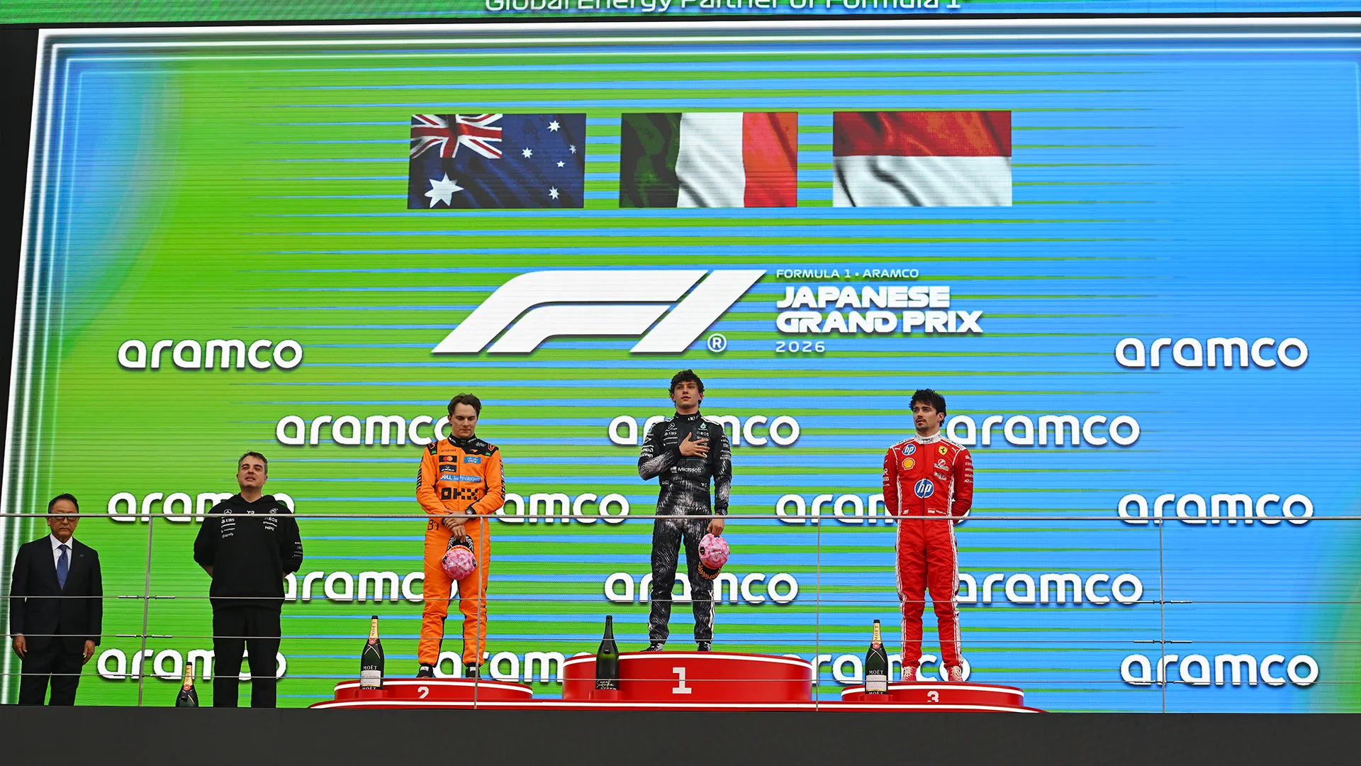 El podio del GP de Japón 2026