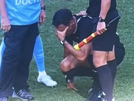 Árbitro del Congo vs Jamaica sale lesionado en el Estadio Akron