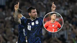 Messi le mete presión a Cristiano Ronaldo.