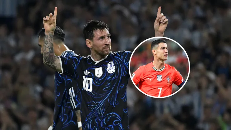 Messi le mete presión a Cristiano Ronaldo.