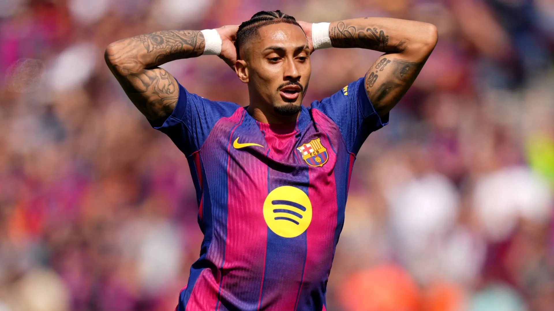 Raphinha no juega con Barcelona ante Atlético de Madrid