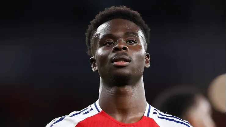 Bukayo Saka, el gran ausente en Lisboa dentro del equipo de Arsenal