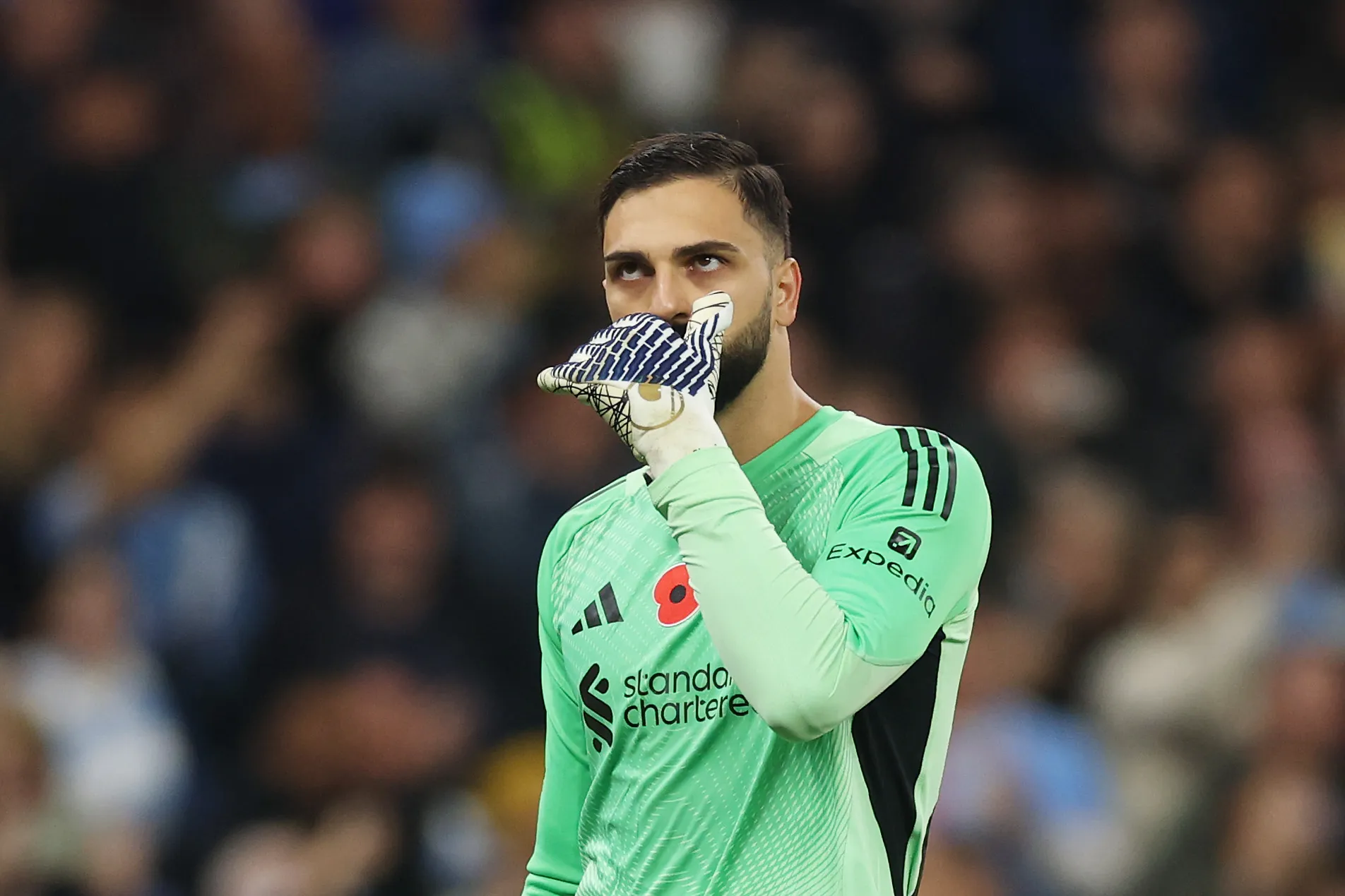 Giorgi Mamardashvili defenderá la portería de Liverpool en el mientras tanto (Getty Images)