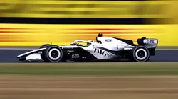 Checo Pérez rodando en el GP de Japón con Cadillac