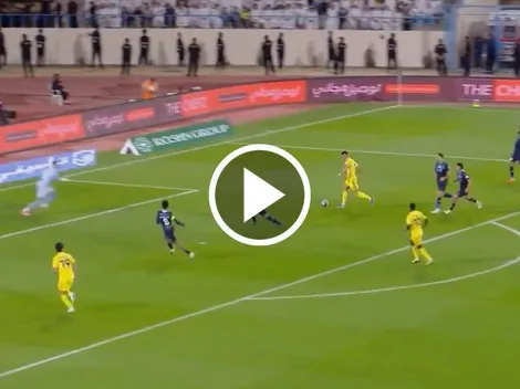 Cristiano Ronaldo convirtió un gol con Al-Nassr vs Al-Okhdood