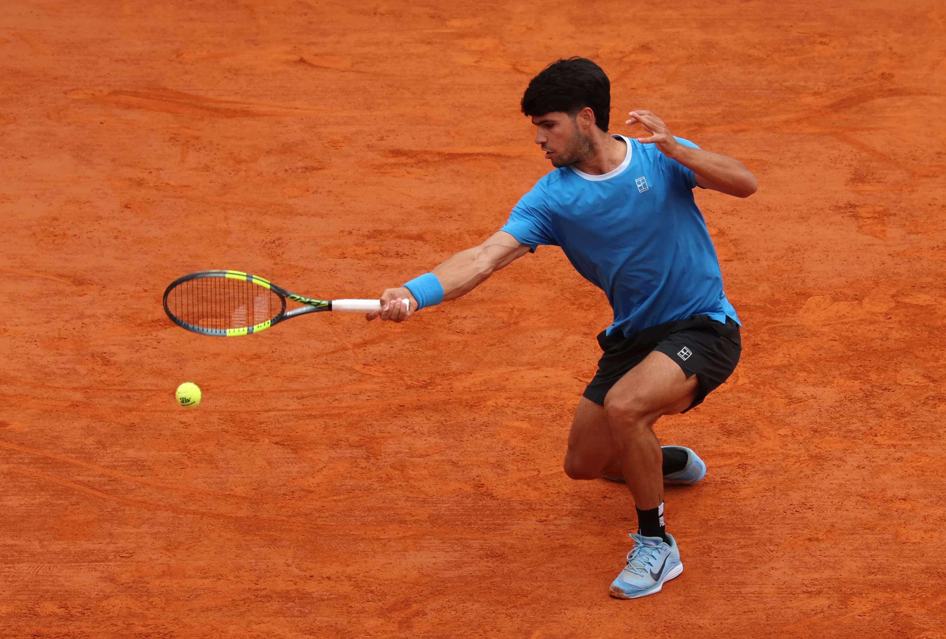 Carlos Alcaraz en la final de Montecarlo (Getty Images)