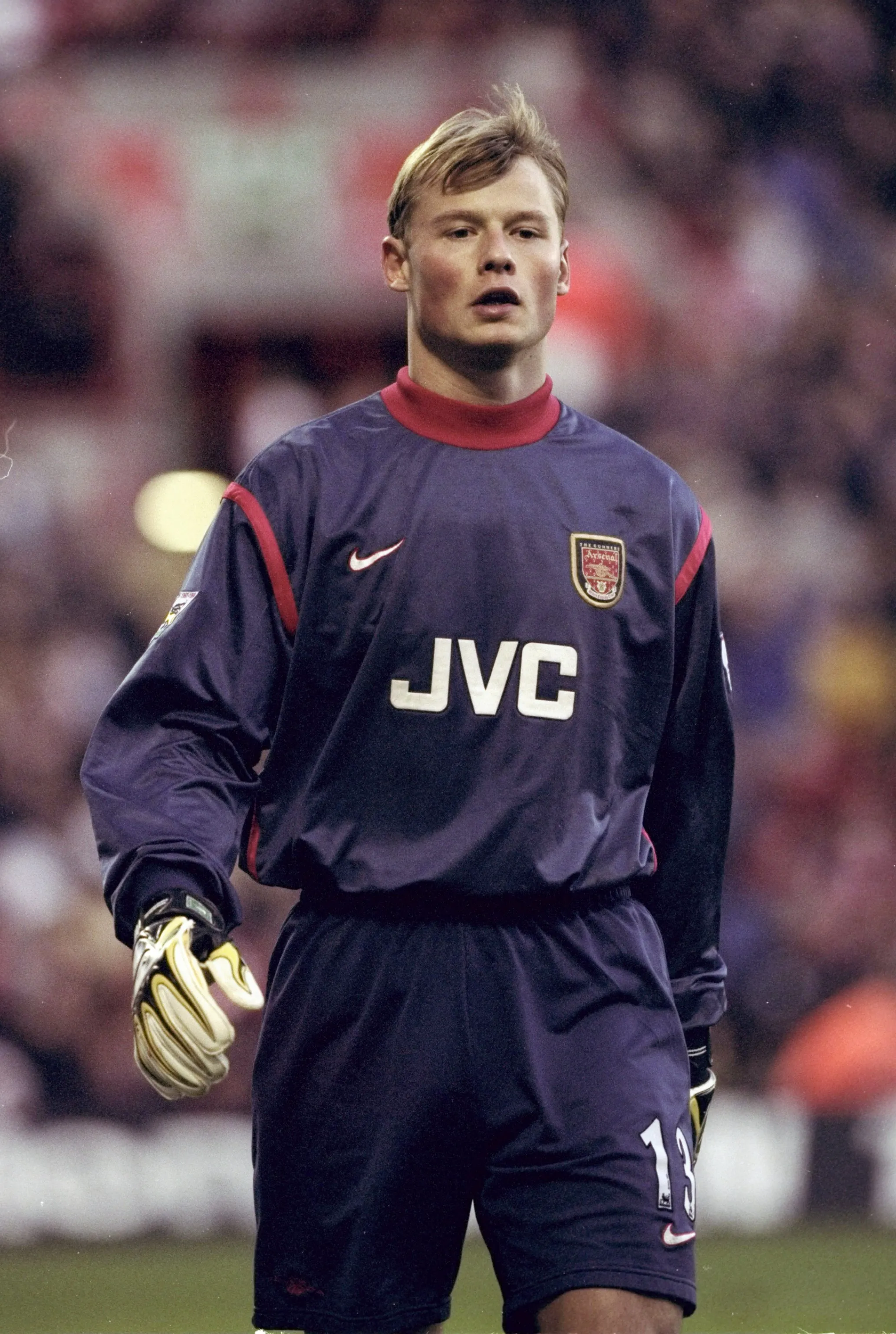 Alex Manninger, con la playera de Arsenal, en 1998 (Getty Images)