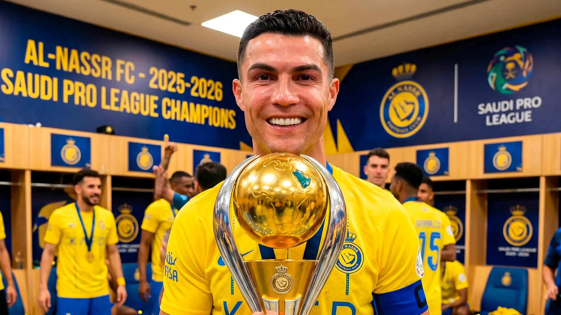 Cristiano Ronaldo posa con el trofeo de 2025-26