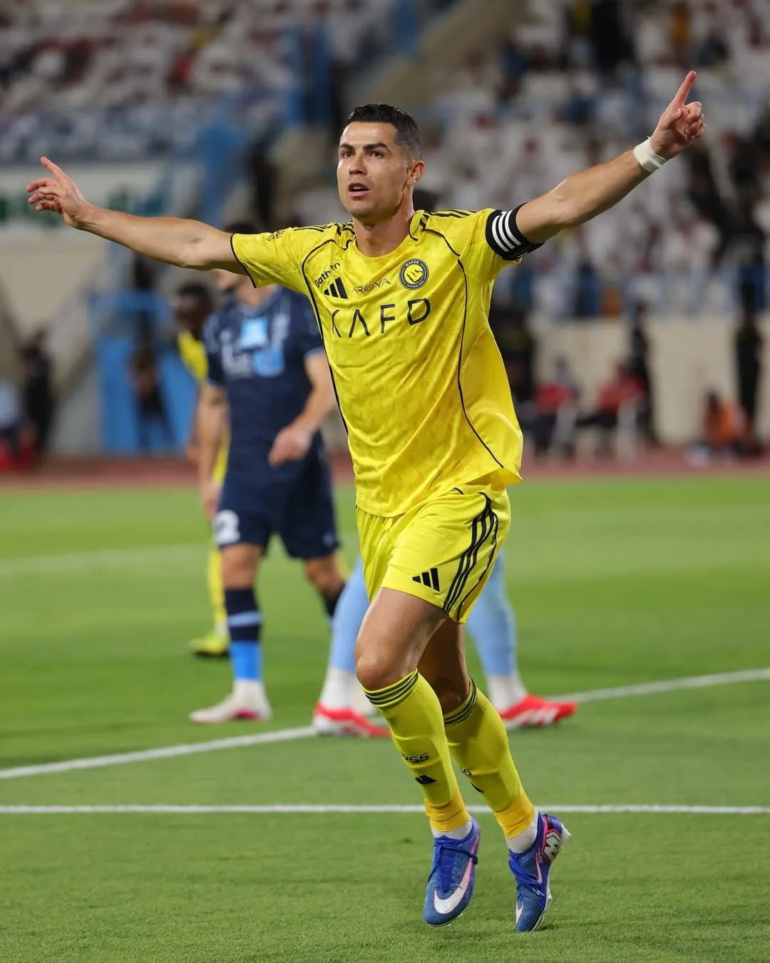 Cristiano Ronaldo celebra un gol con Al-Nassr (@cristiano)