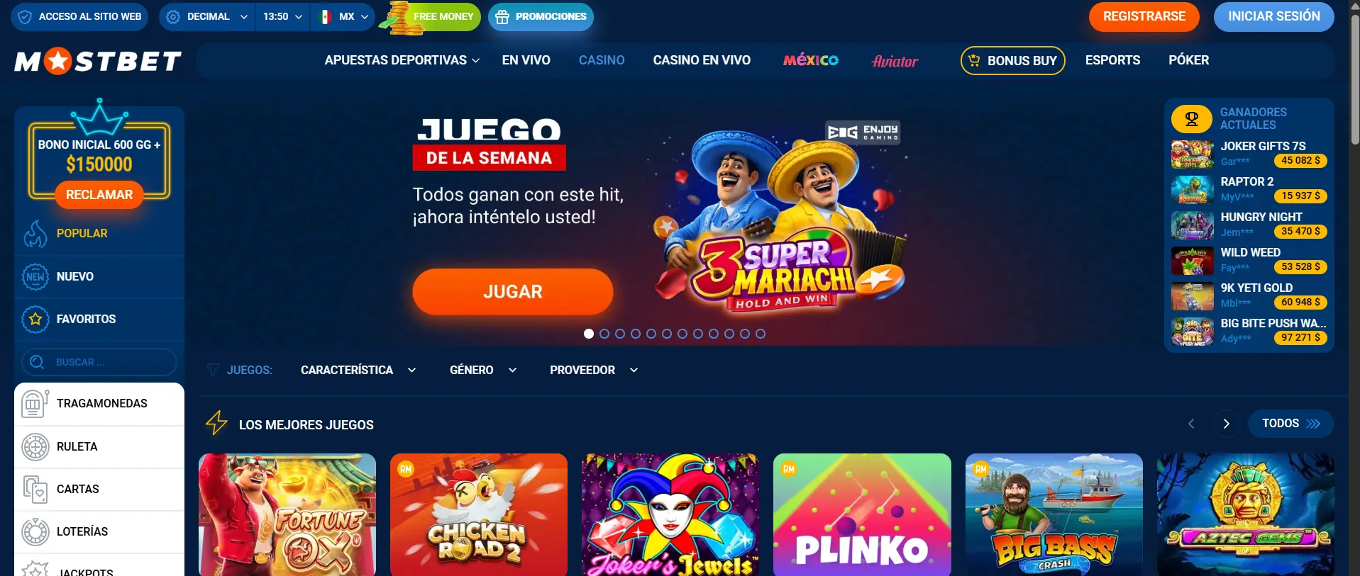 Mostbet es confiable por sus opciones de casino y sus juegos