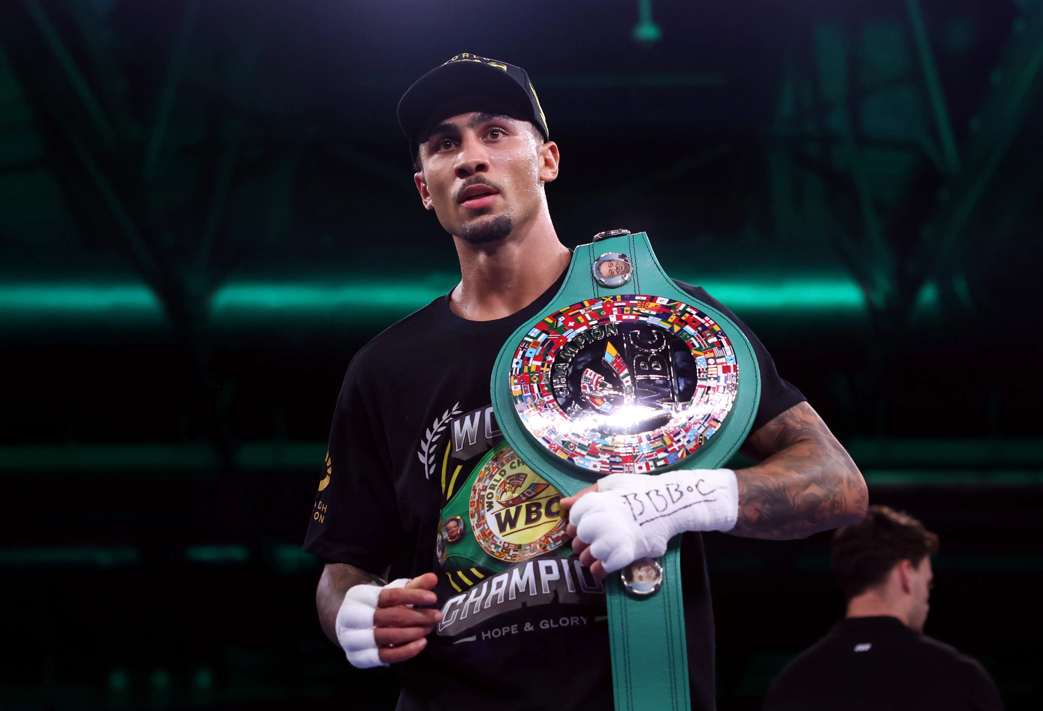 Ben Whittaker con el título WBC Silver Light Heavy weight (Getty Images)