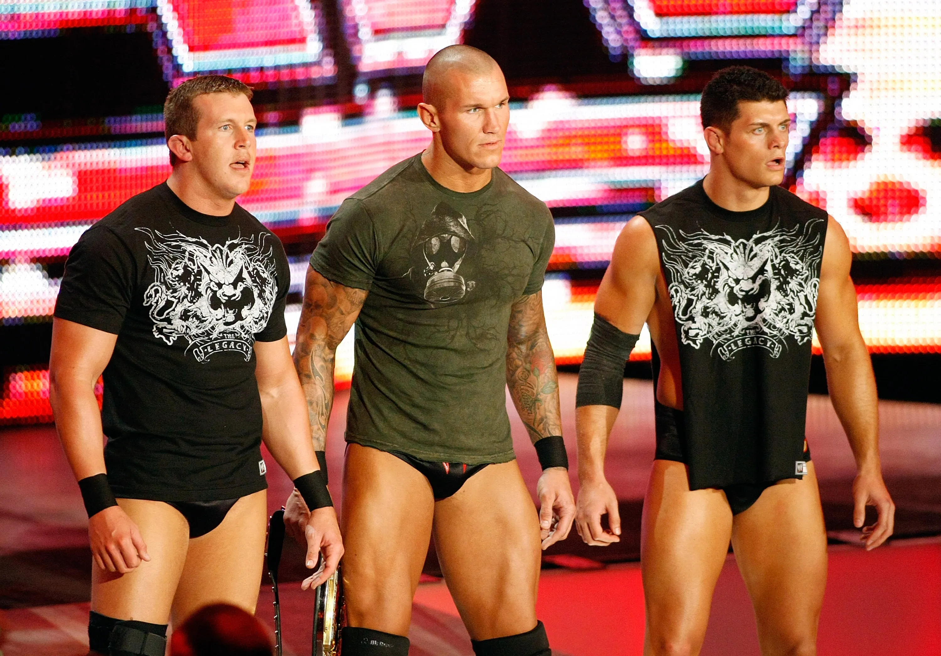Ted DiBiase, Randy Orton y Cody Rhodes en 2009 (Getty Images)