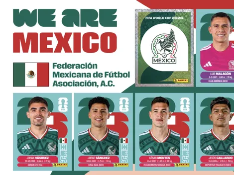 Los 18 jugadores de México en el álbum Panini
