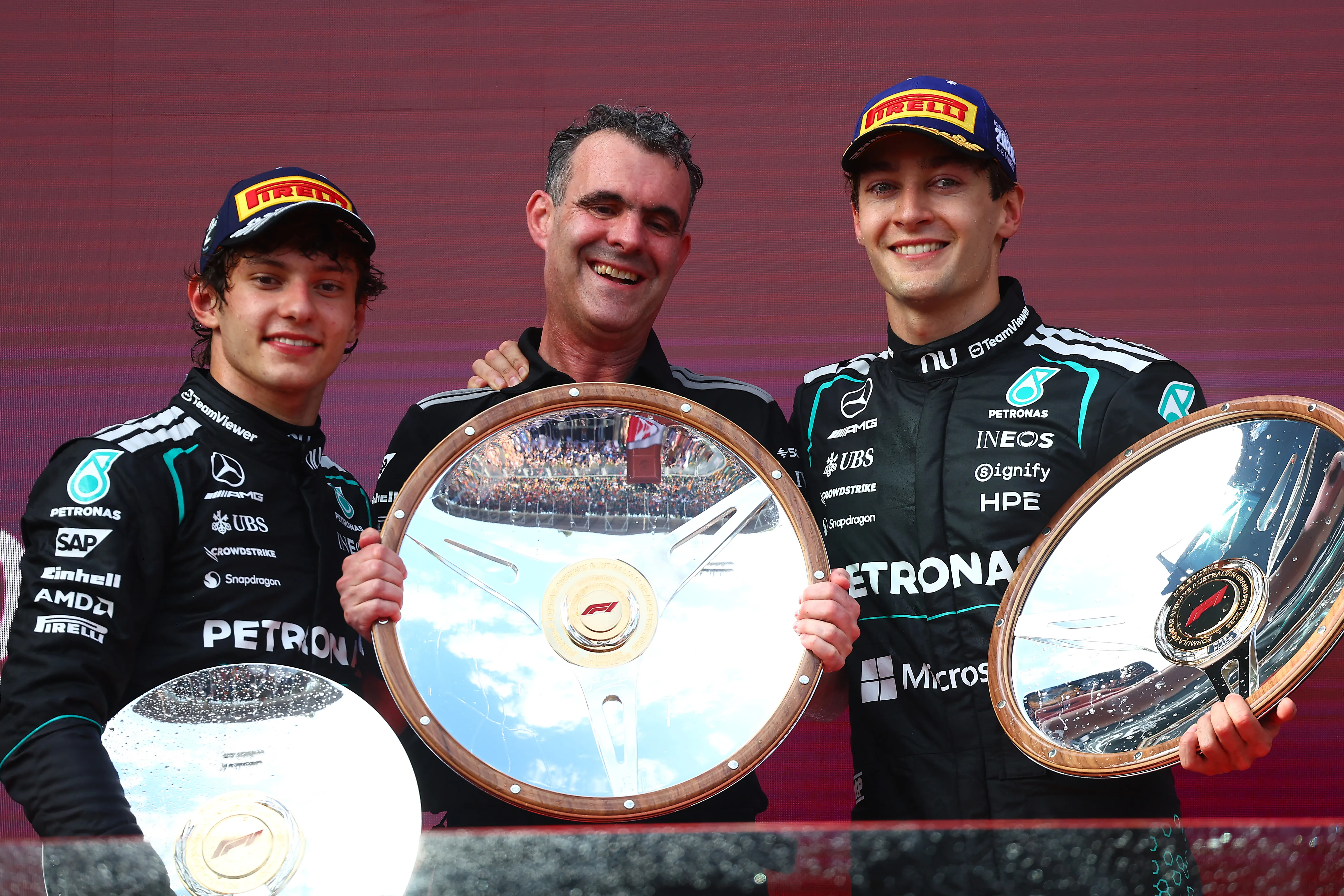 Kimi Antonelli y George Russell lideran el Mundial de Pilotos 2026 (Getty Images)