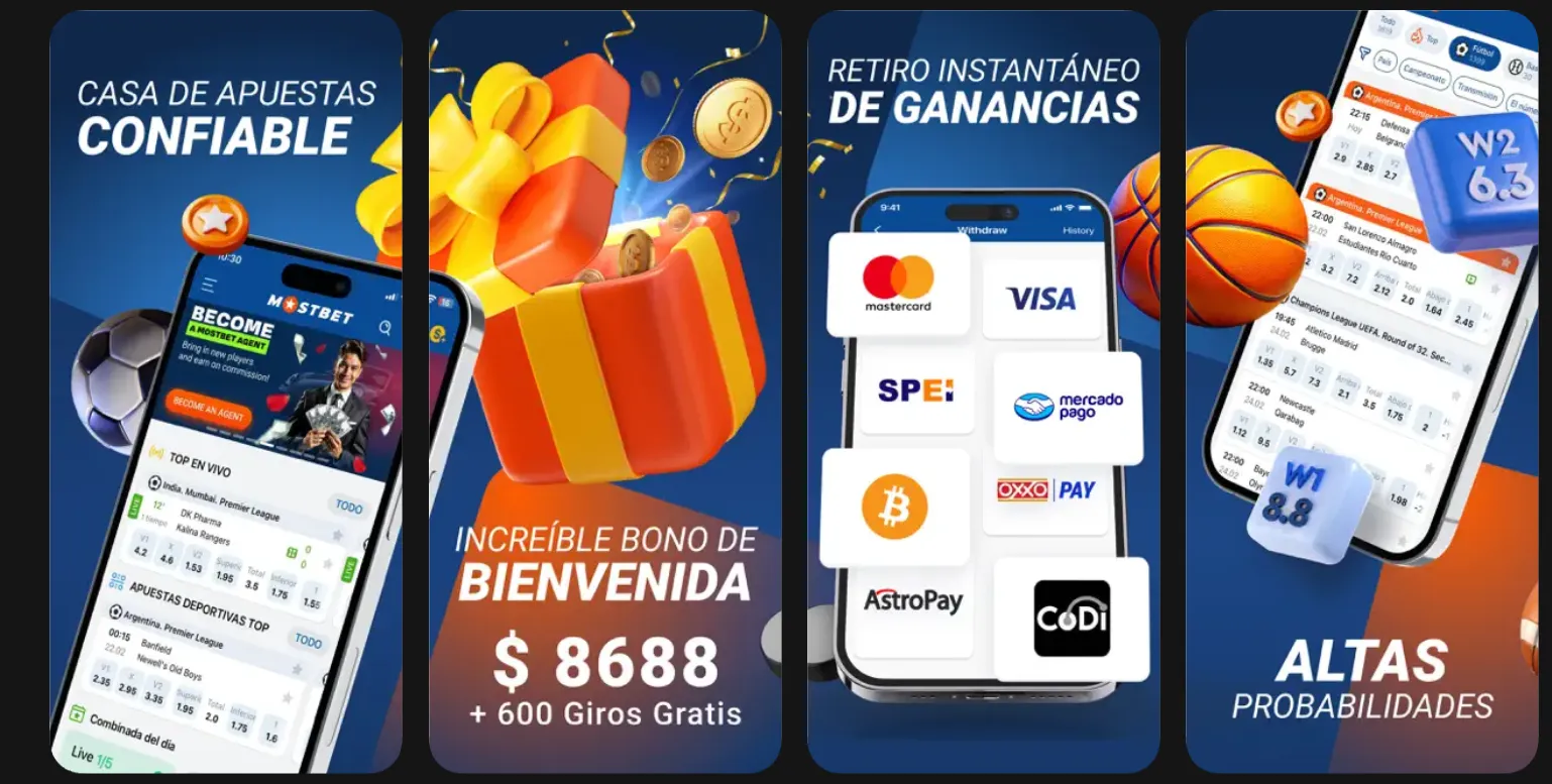 Todo lo que incluye la Mostbet app en iOS