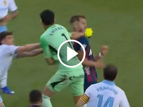 El brutal puñetazo que Esteban Andrada, ex Rayados, lanzó a rival en España