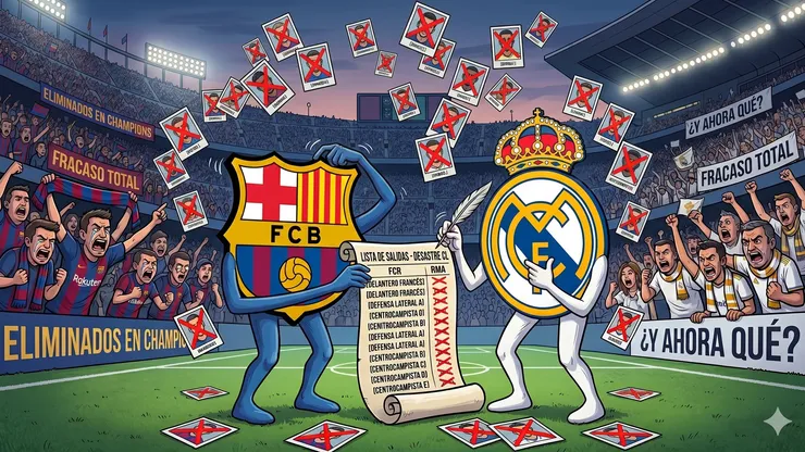 Barcelona y Real Madrid trabajan en la renovación de la plantilla tras el fracaso en la UEFA Champions League