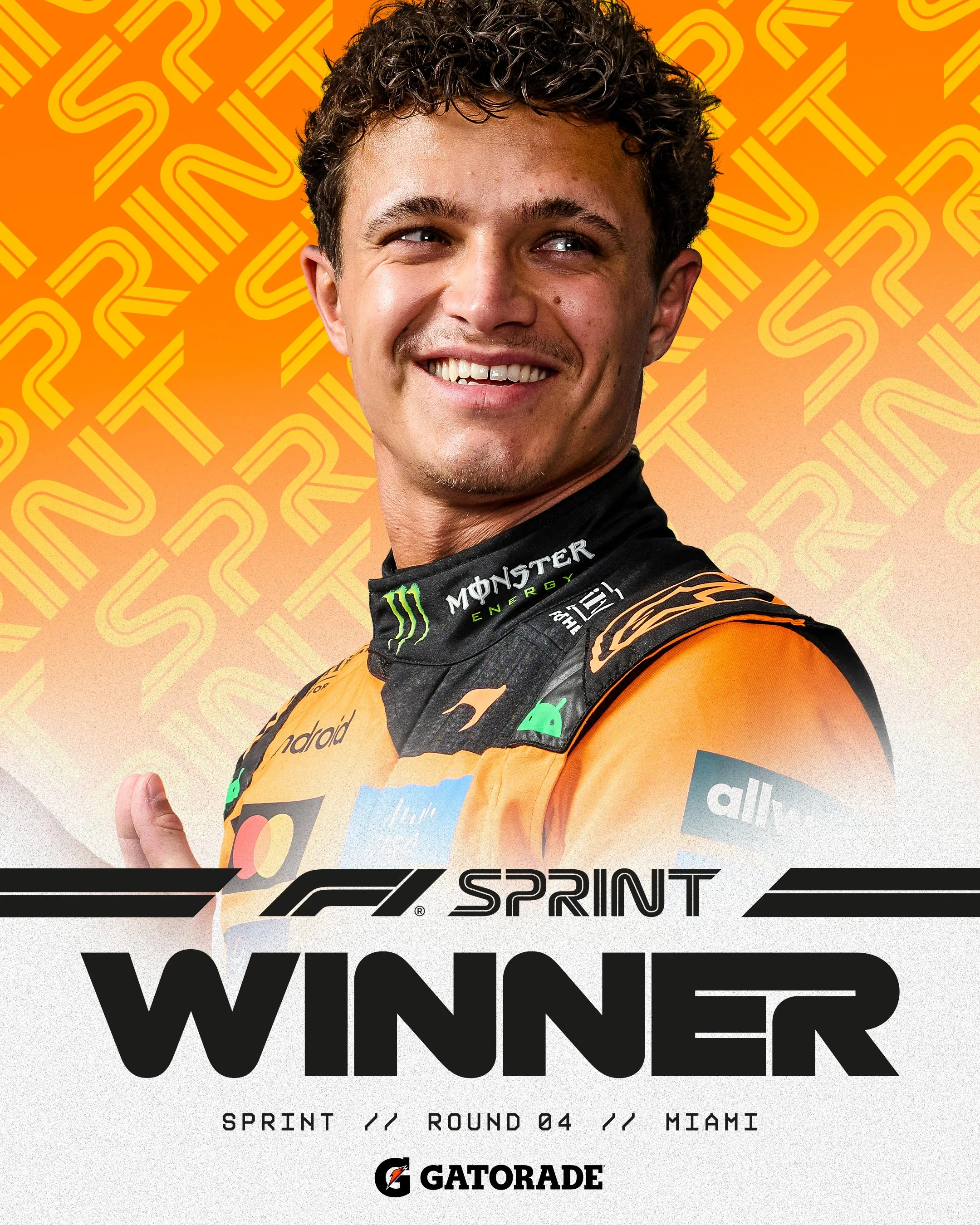Lando Norris ganó la Sprint de Miami 2026 (@F1)
