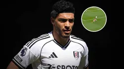 Raúl Jiménez fue regateado por Bukayo Saka