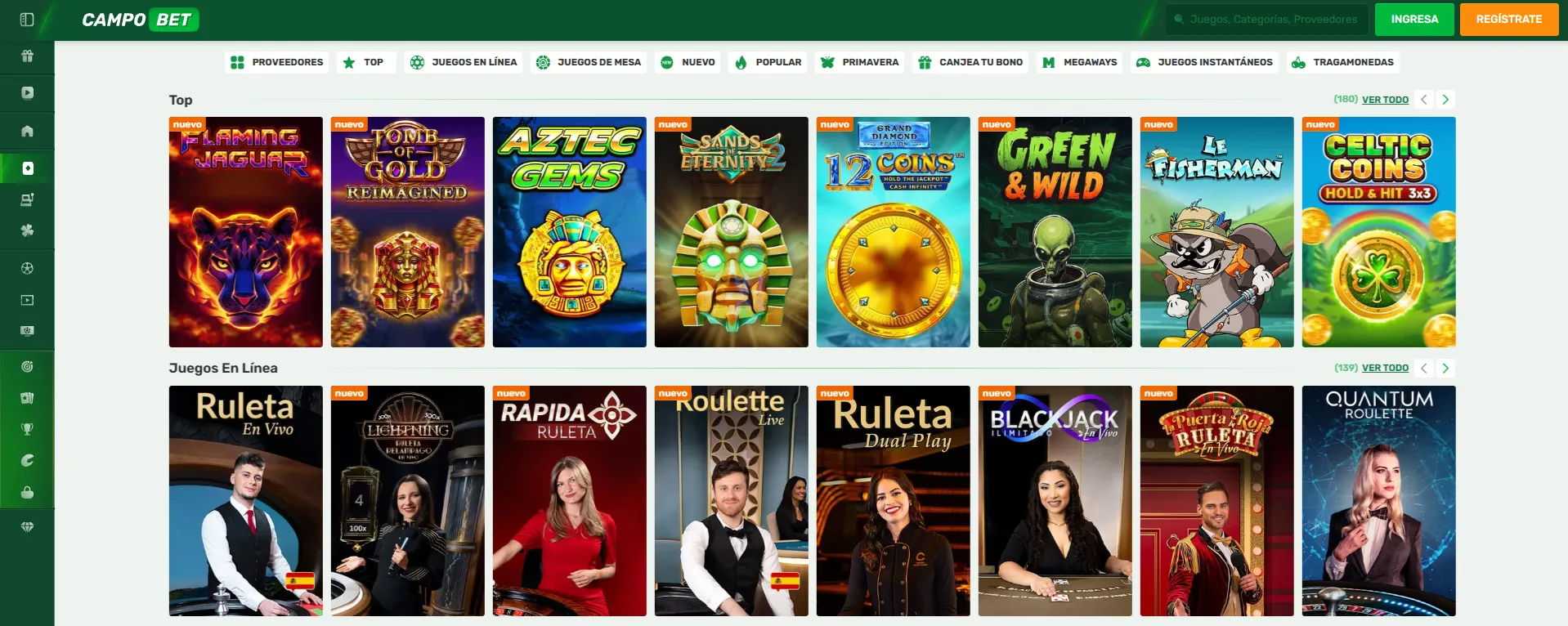 Tragamonedas en Campobet casino