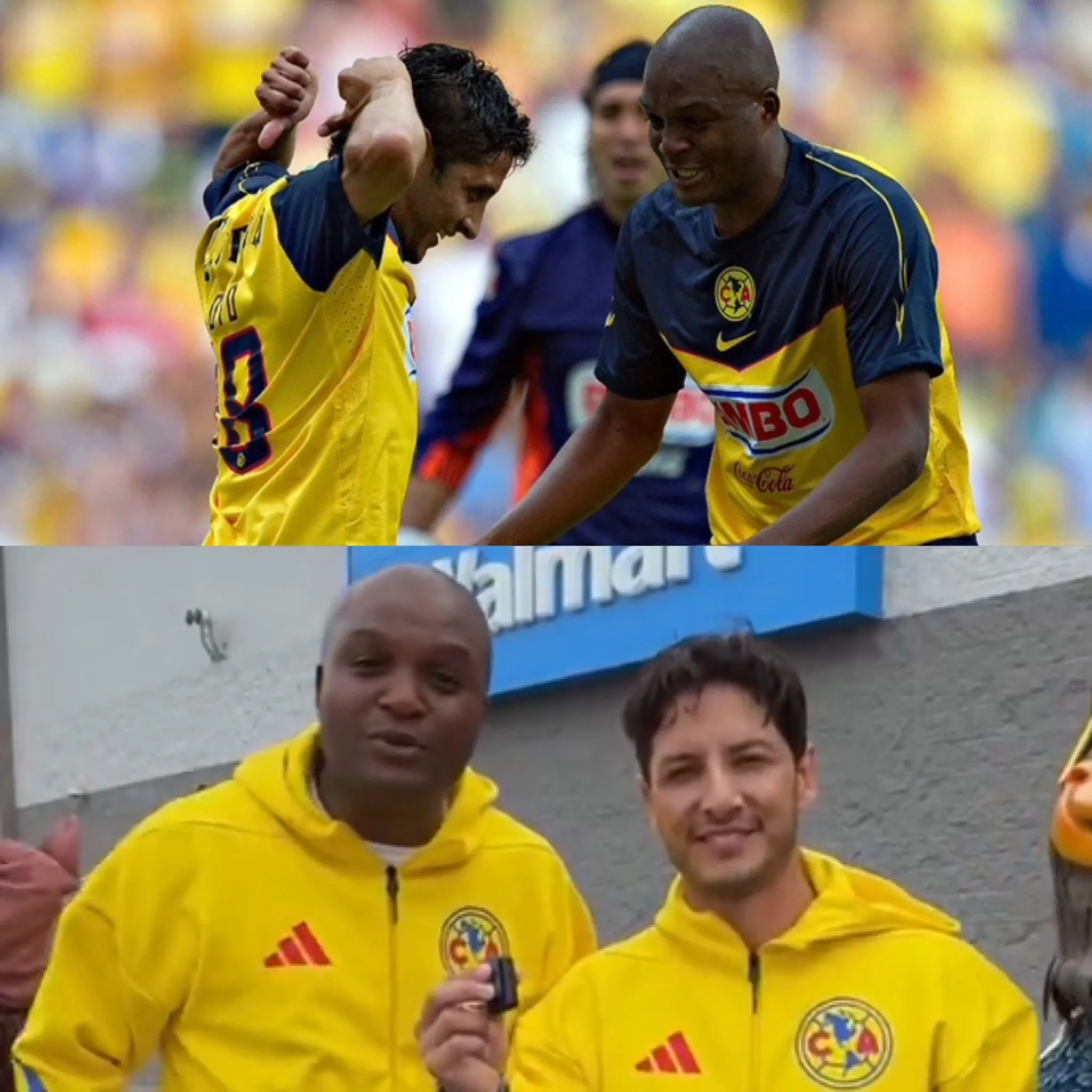 Ángel Reyna y Aquivaldo Mosquera vivieron un momento histórico en América. (X)