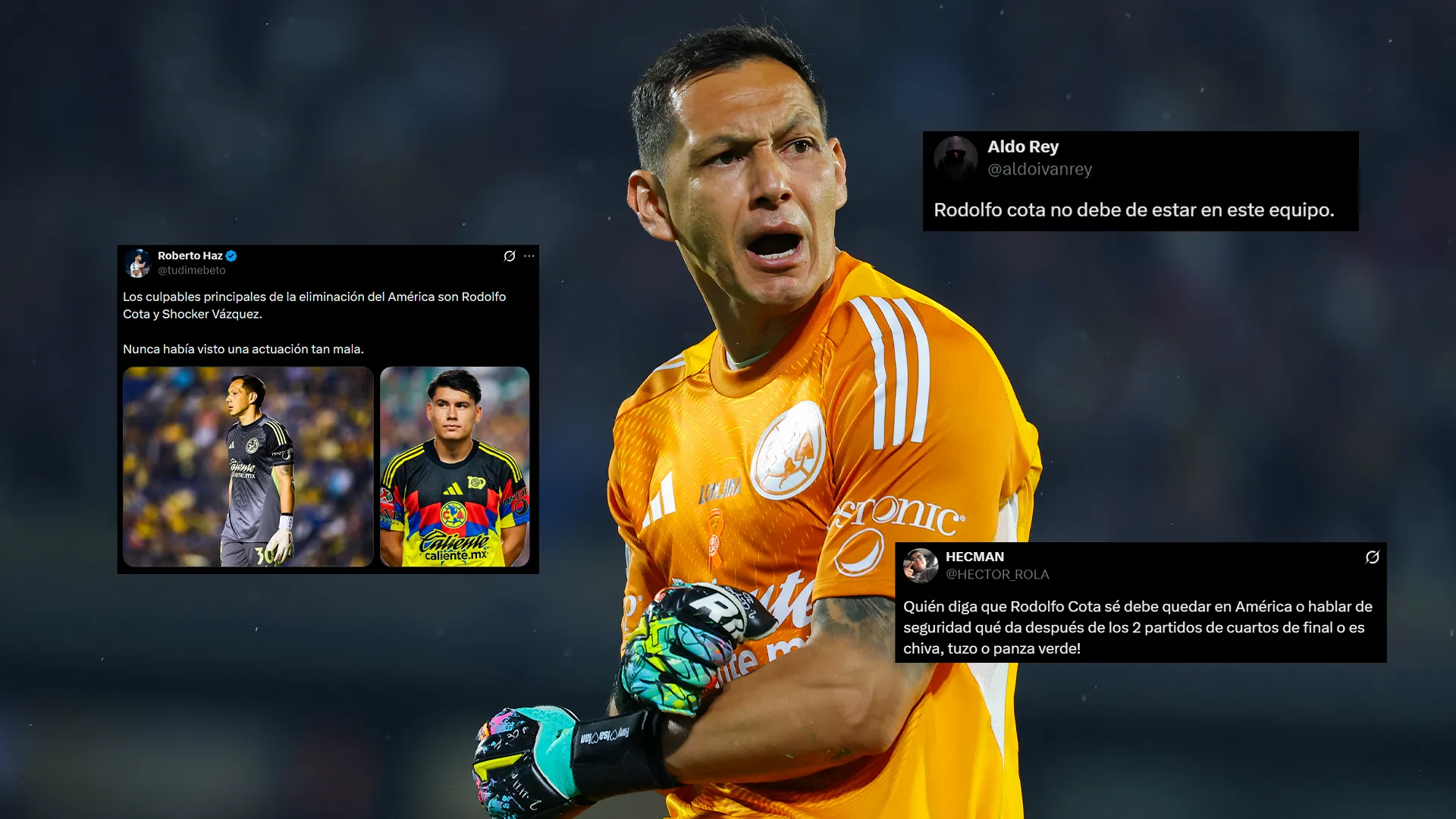 Los comentarios de los aficionados de América sobre Rodolfo Cota en X