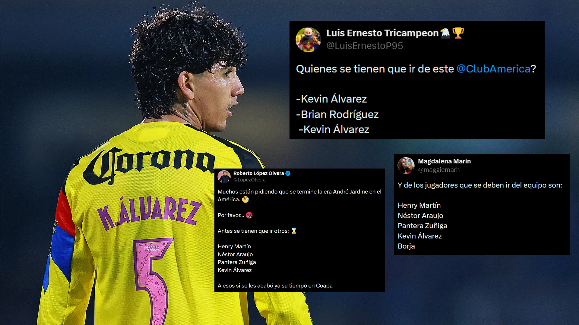 Los comentarios de los aficionados de América sobre Kevin Álvarez en X