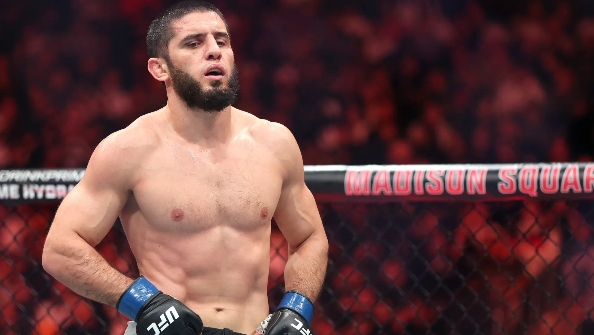 Islam Makhachev es el único campeón grappler vigente en UFC. (GETTY IMAGES)