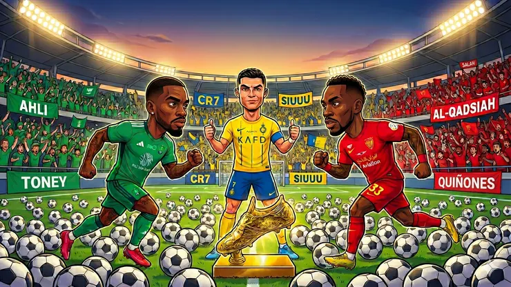 Cristiano Ronaldo, Julián Quiñones e Ivan Toney luchan por ser el máximo goleador de la Saudi Pro League 2025-26