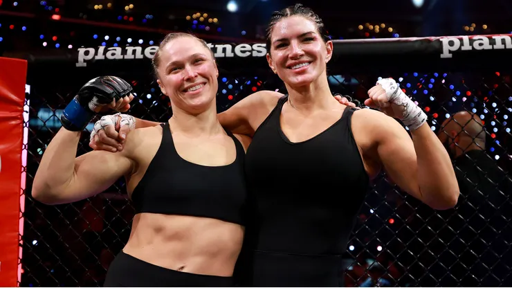 Gina Carano no pudo ante el brutal poder de Ronda Rousey.