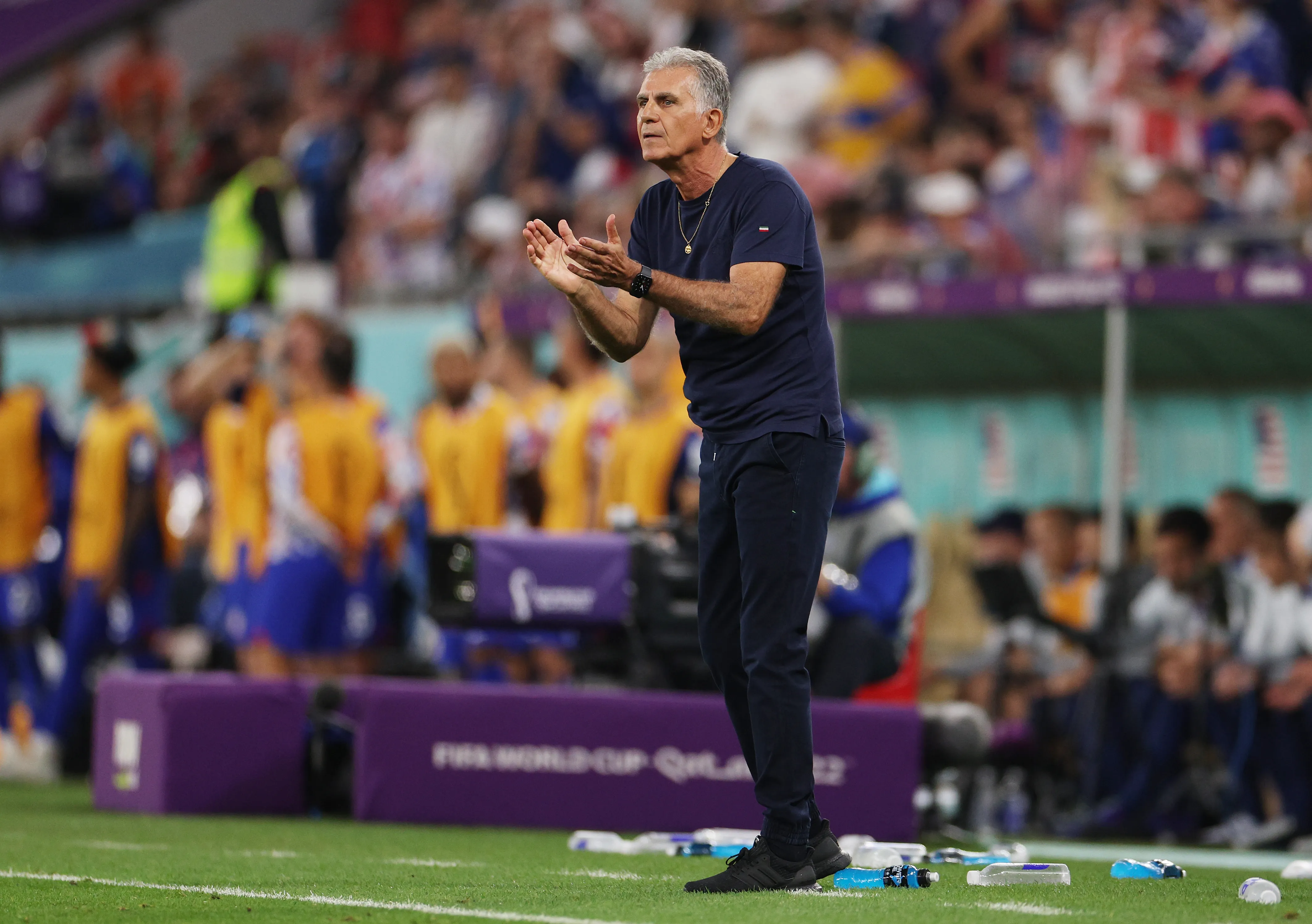 Carlos Queiroz en el Mundial 2022 como DT de Irán (Getty Images)