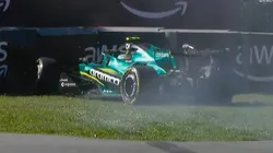 Fernando Alonso chocó en la clasificación sprint