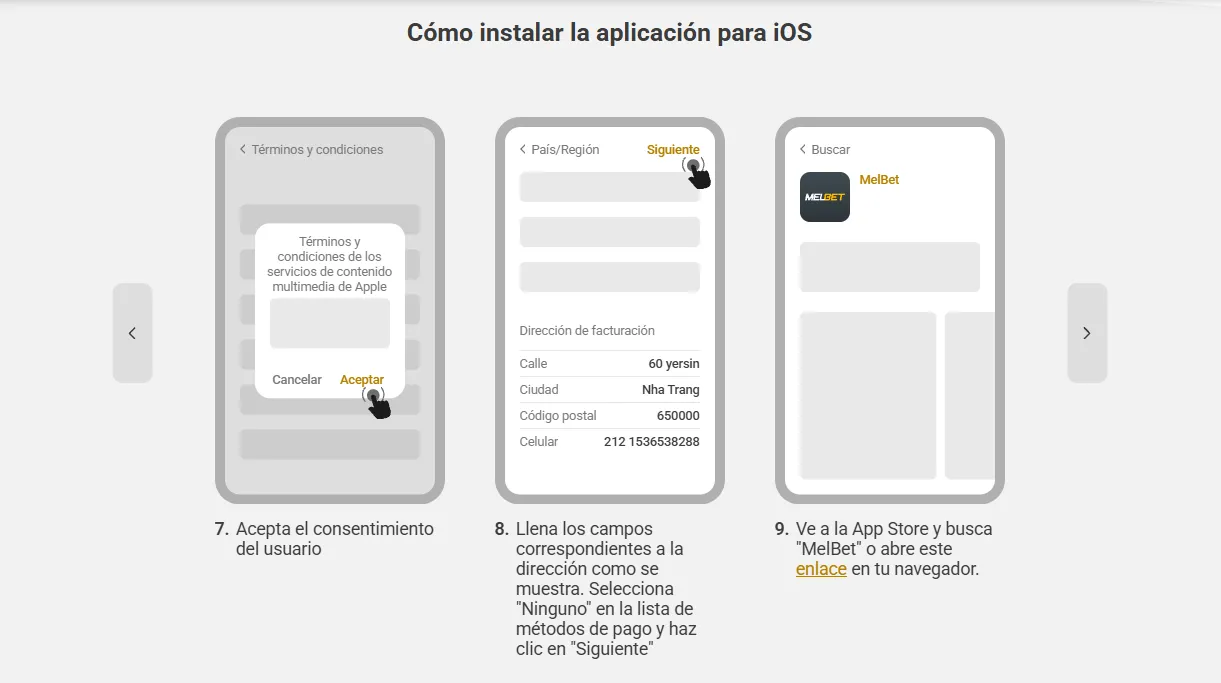 instalar la Melbet app en iOS