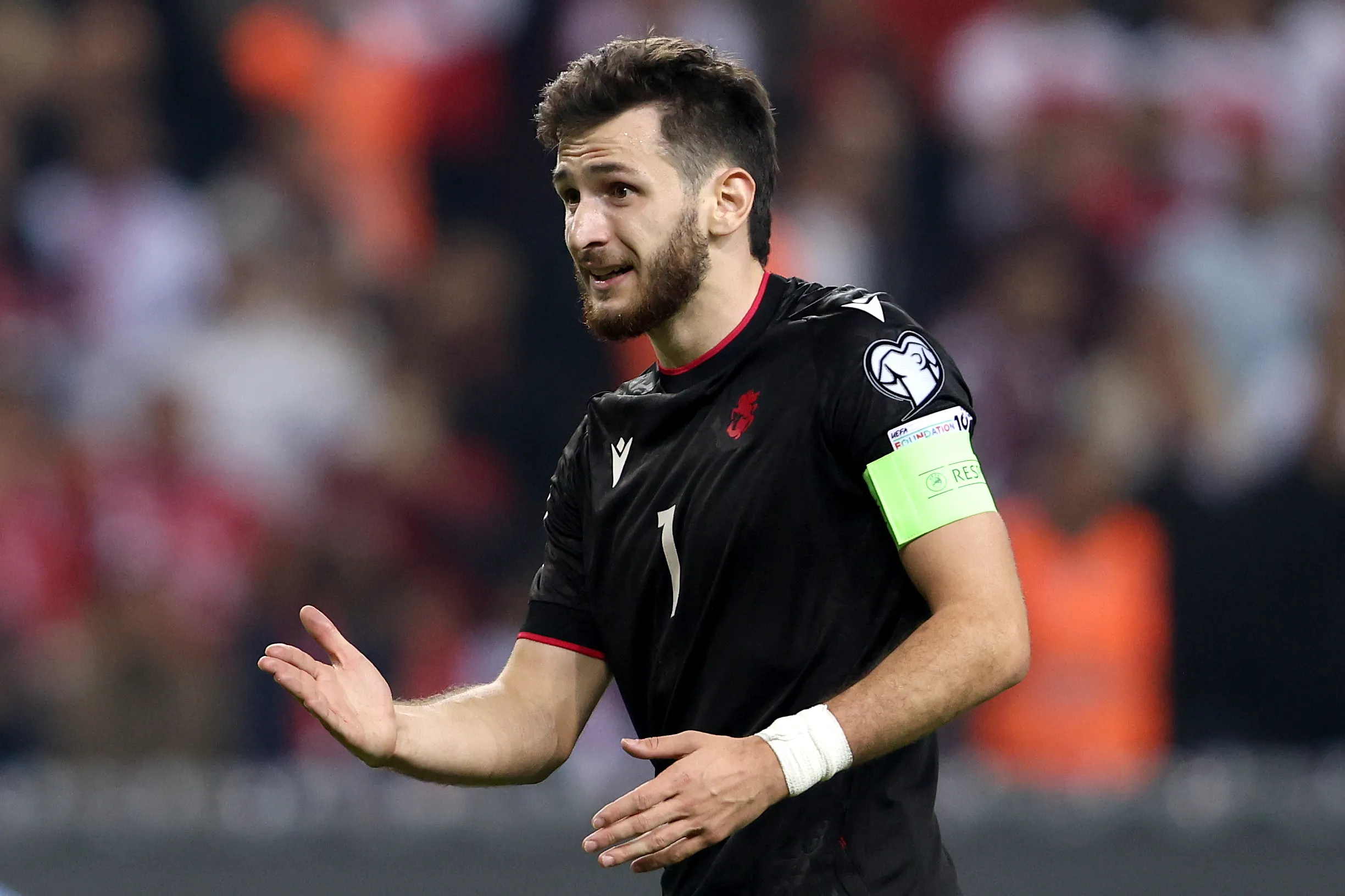 Khvicha Kvaratskhelia estuvo lejos de conseguir la clasificación con Georgia (Getty Images)