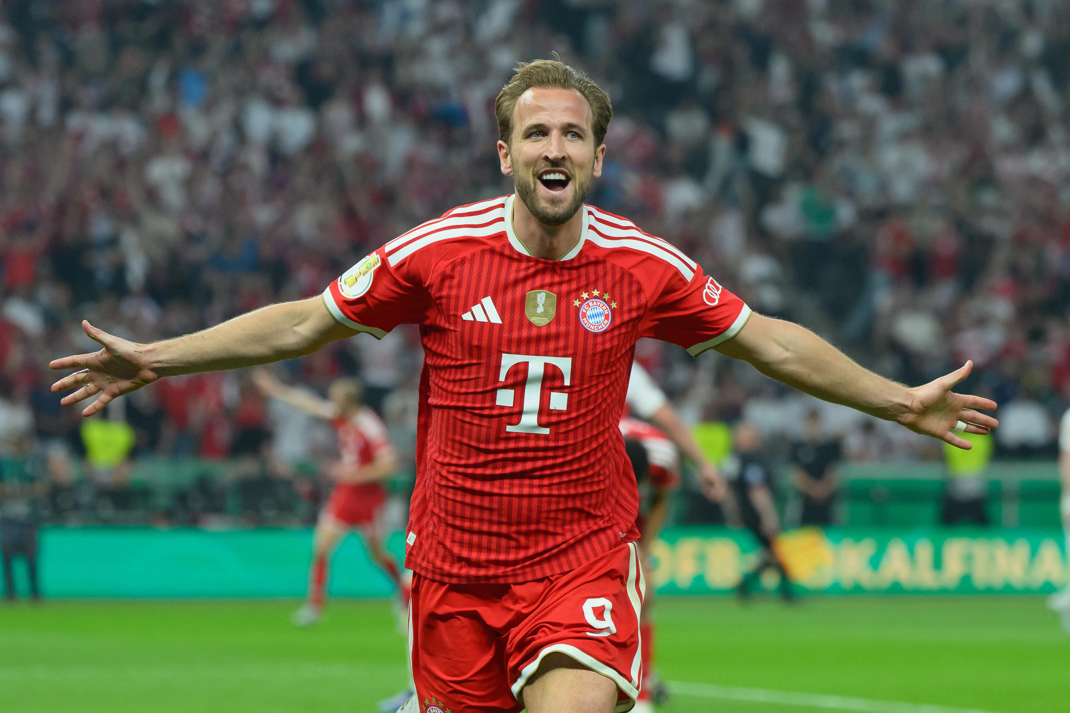 Harry Kane celebrando en la final de la Copa de Alemania (Getty Images)