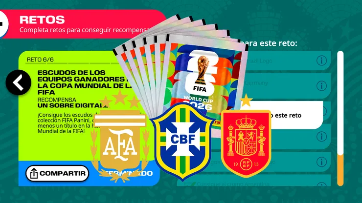 Salió el Reto 6 del Álbum virtual Panini del Mundial 2026
