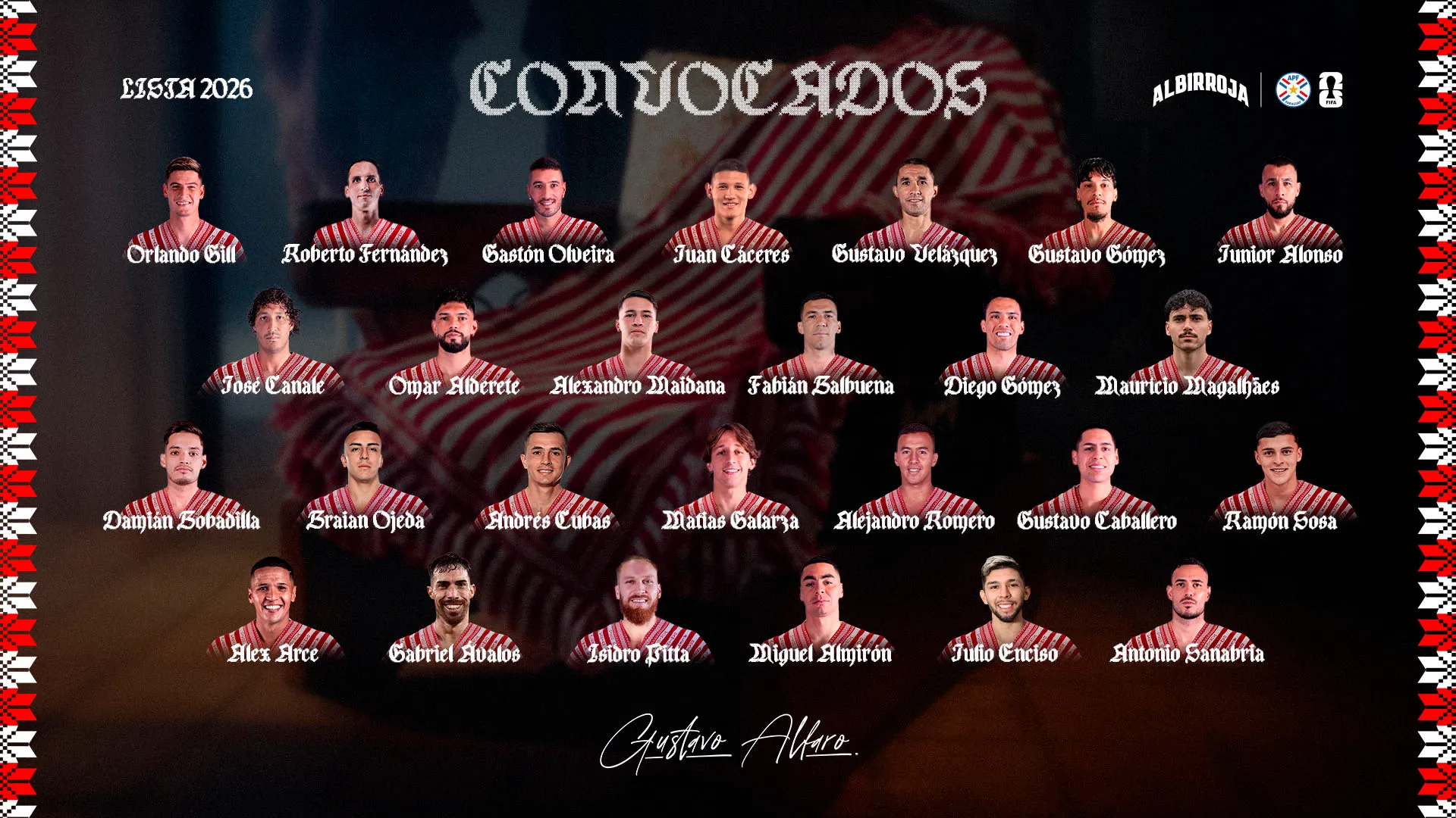 Paraguay debuta en el Mundial 2026 el próximo viernes 12 de junio frente a Estados Unidos. Antes disputa un amistoso con Nicaragua. Paraguay es una de las últimas selecciones que confirmó su convoc