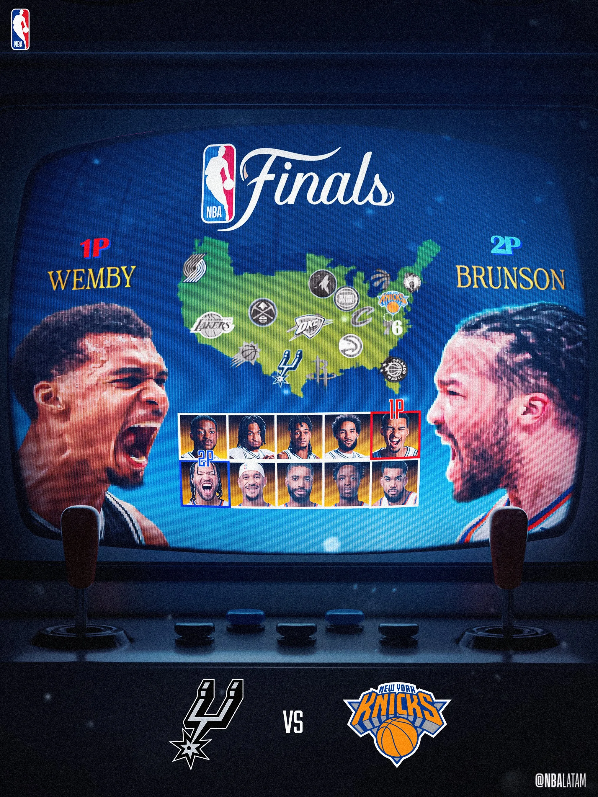 Spurs y Knicks se ven las caras en las Finales de 2026 (@NBALatam)