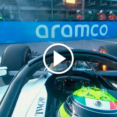 Se incendió el coche de Checo Pérez durante el GP de Mónaco