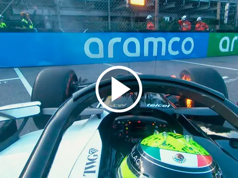 Se incendió el coche de Checo Pérez durante el GP de Mónaco