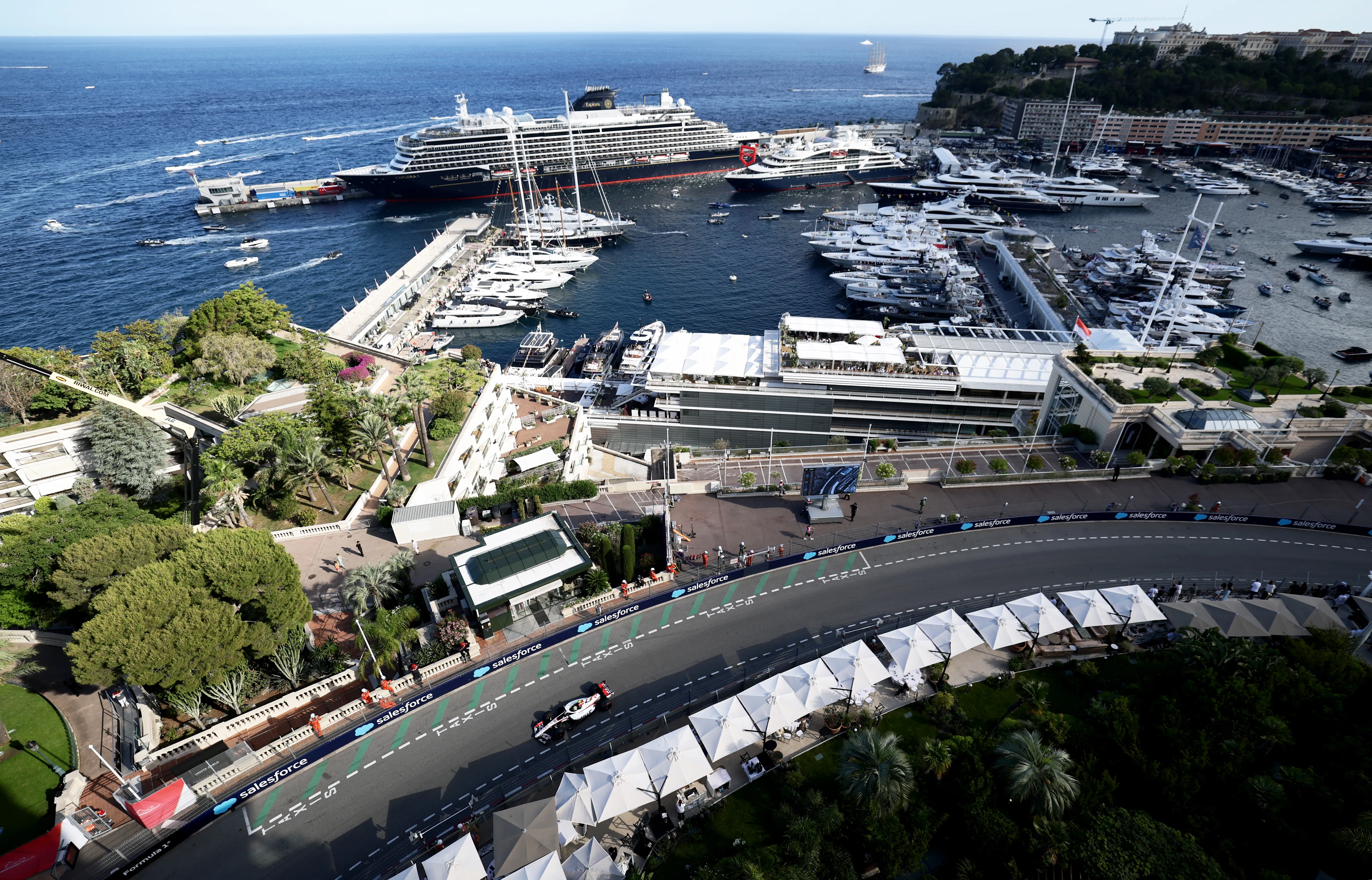 Vista aérea del circuito callejero de Montecarlo (Getty Images)