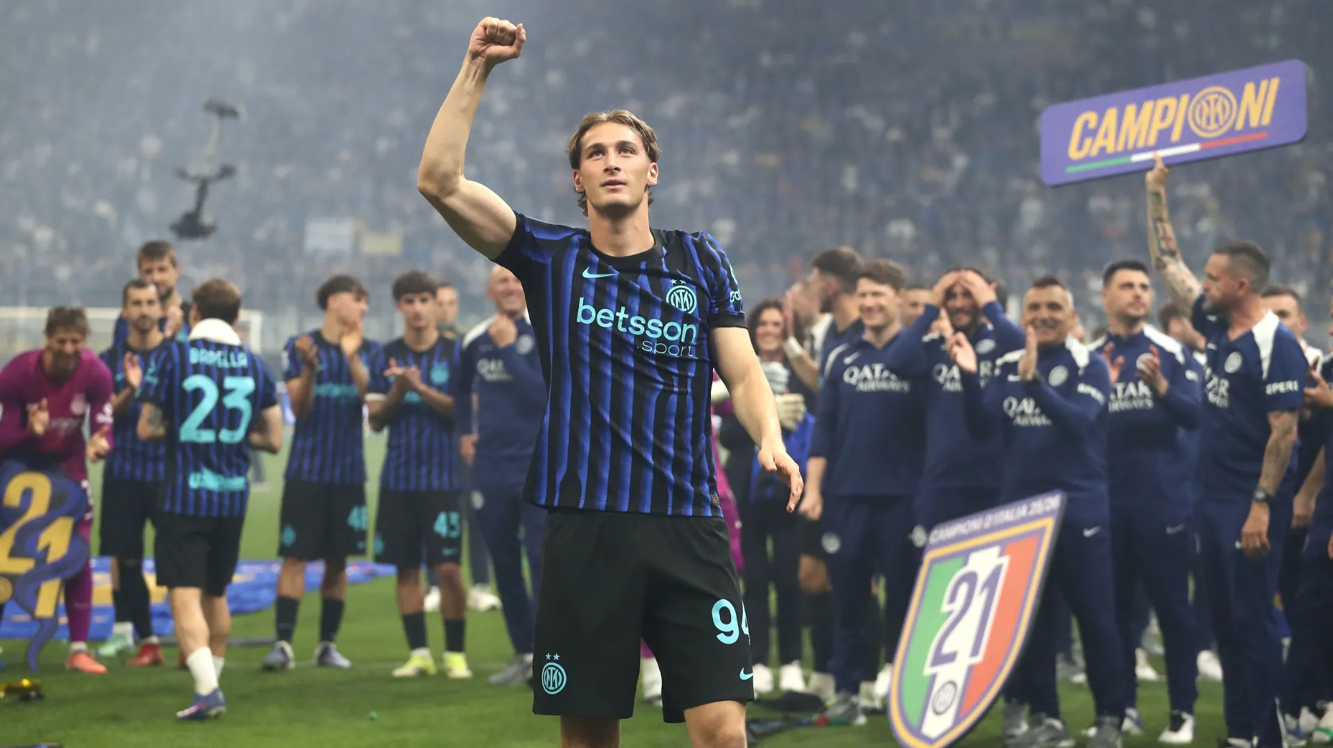 Pio Esposito es la figura de la nueva selección italiana. (GETTY IMAGES)