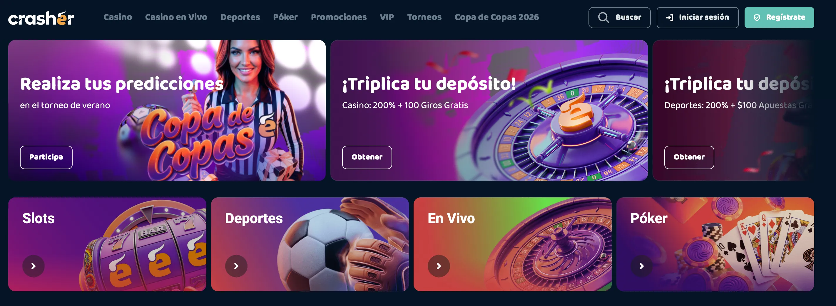 Bonos y promociones de Crasher