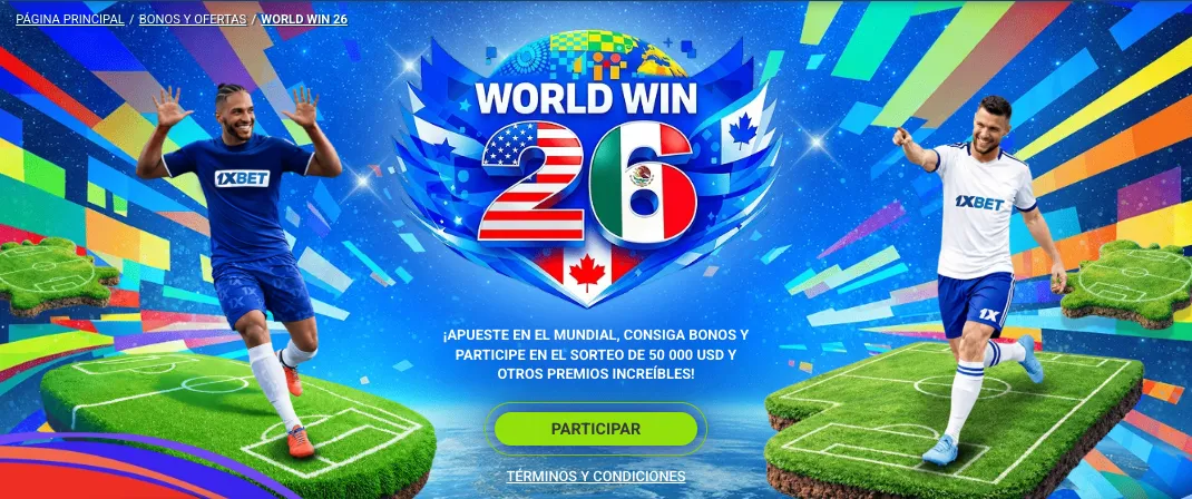 Oferta 1Xbet para el mundial 2026 usando el codigo promocional 1xbet