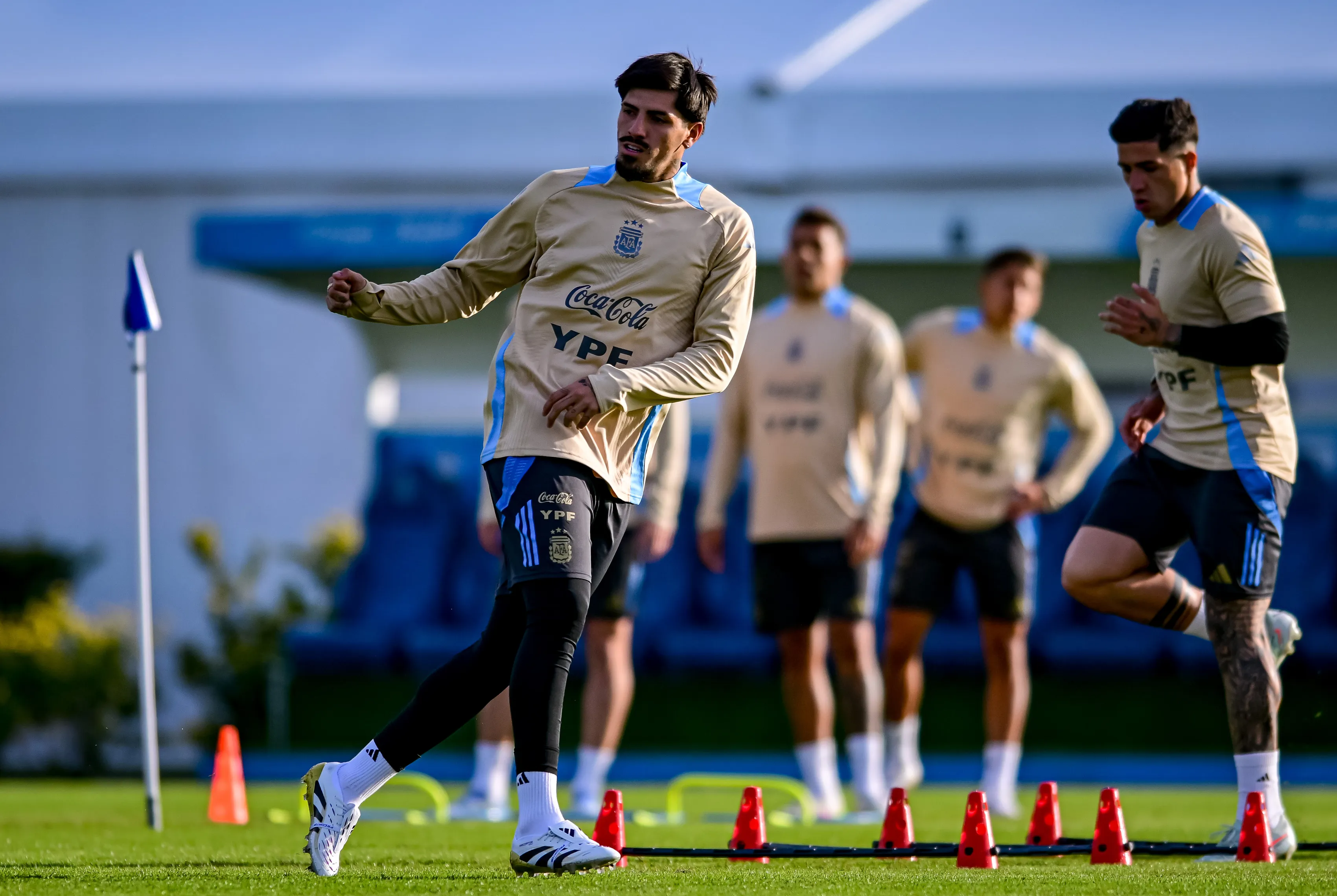 Kevin Lomónaco entrenando con la Selección Argentina (Getty Images)