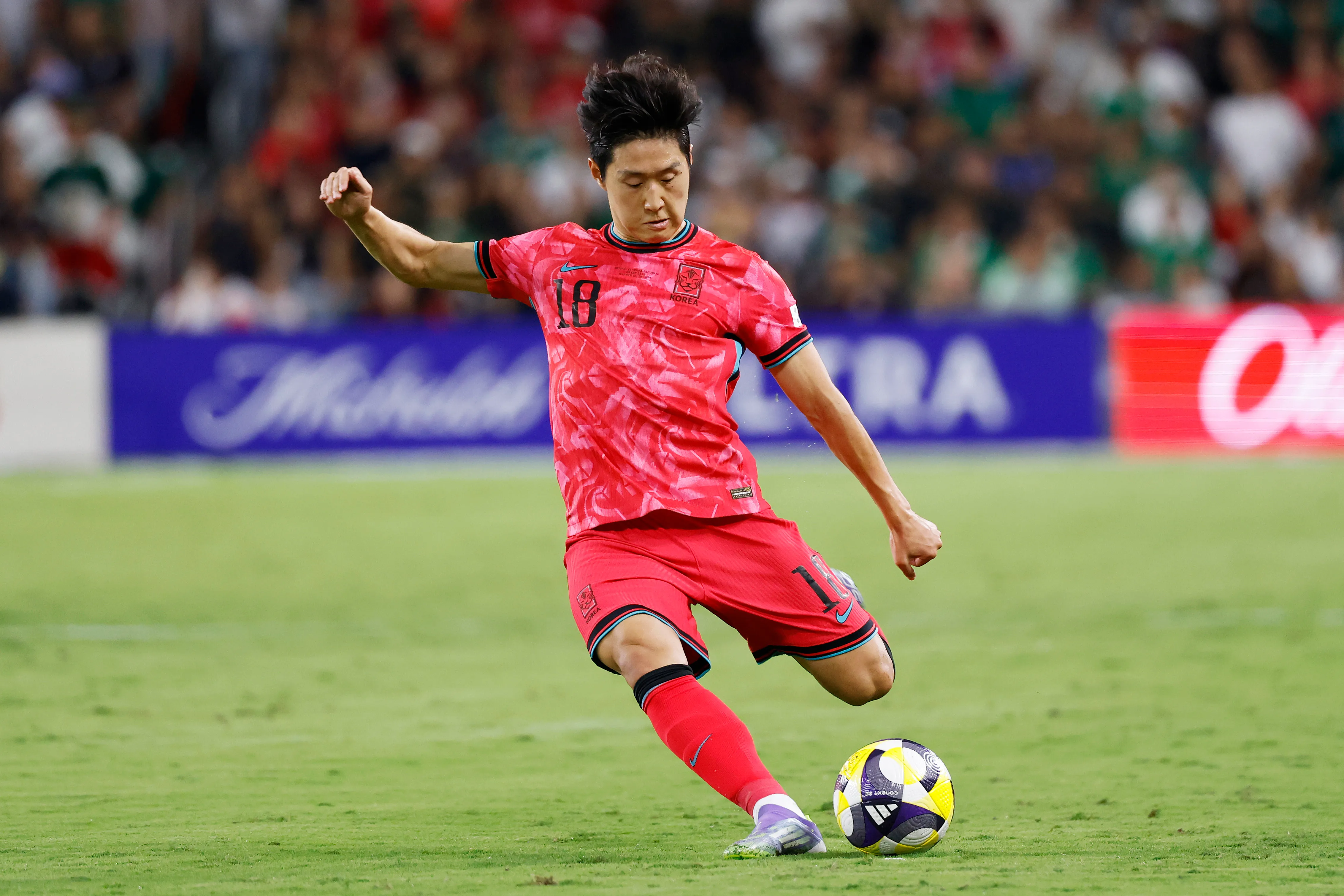 Kangin Lee jugó ante México antes del Mundial 2026 (Getty Images)