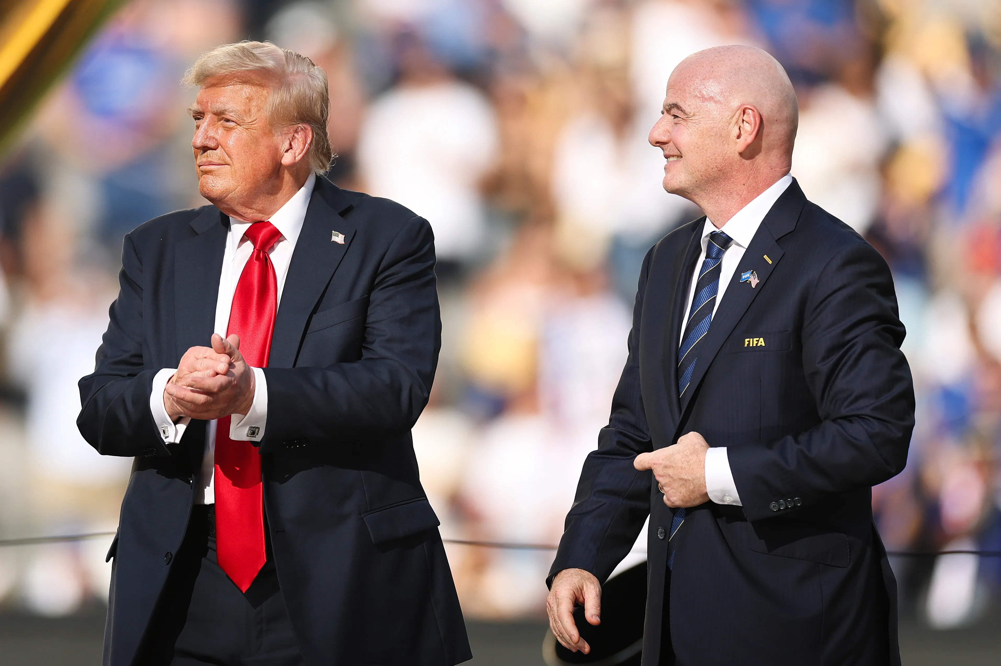 Donald Trump con Gianni Infantino en la final del Mundial de Clubes 2025 (Getty Images)